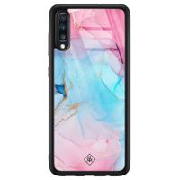 Samsung Galaxy A50 glazen hardcase - Marble colorbomb - thumbnail