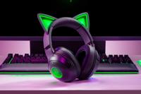 Razer Kraken Kitty V2 BT - Draadloze Bluetooth RGB Headset met Kitty-oortjes voor gamen en streamen (325g, TriForce 40mm Drivers, Bluetooth 5.2, ruisonderdrukkende microfoons) Zwart - thumbnail