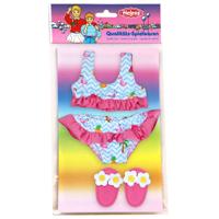 Heless Poppen bikini met slippers flamingo, 35-45 cm - thumbnail