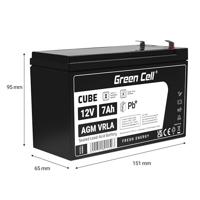 Green Cell AGM04 UPS-accu Sealed Lead Acid (VRLA) 12 V 7 Ah - thumbnail