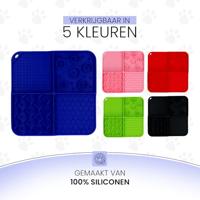 Eat Slow Live Longer Lick Mat Dimensions Rectangle Blue - thumbnail