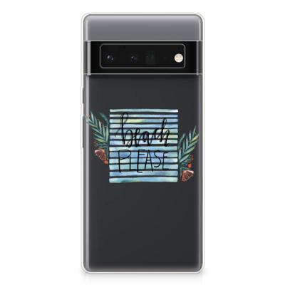 Google Pixel 6 Pro Telefoonhoesje met Naam Boho Beach