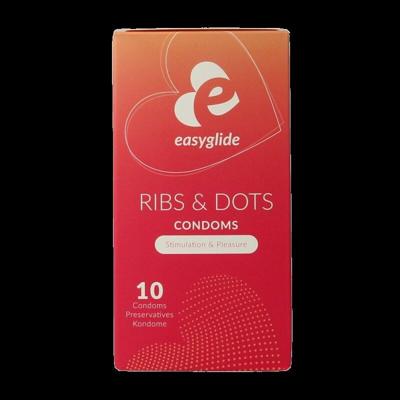Easyglide Condooms ribs en dots 10 Stuks