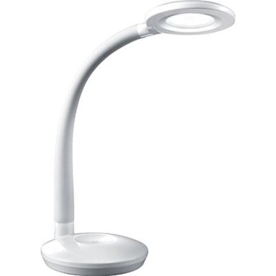LED Bureaulamp - Tafelverlichting - Trion Kori - 3W - Warm Wit 3000K - Dimbaar - Rond - Mat Wit - Kunststof