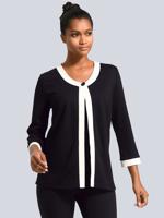 Vestje Alba Moda Zwart::Offwhite - thumbnail