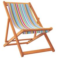 Strandstoelen 2 st inklapbaar stof meerkleurig - thumbnail