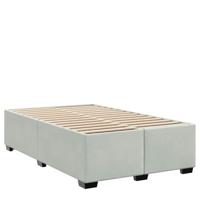 Bedframe met matras met matras Lichtgrijs 120 x 190 cm Fluweel - thumbnail