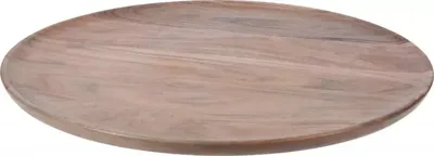 Kaarsenplateau acaciahout rond 2x38cm bruin