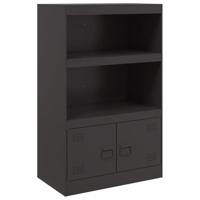 Dressoir 67x39x107 cm staal zwart - thumbnail