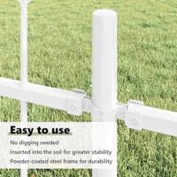 Tuinhek 5 pcs Wit 8,5 x 1,2 m Poedercoating staal - thumbnail