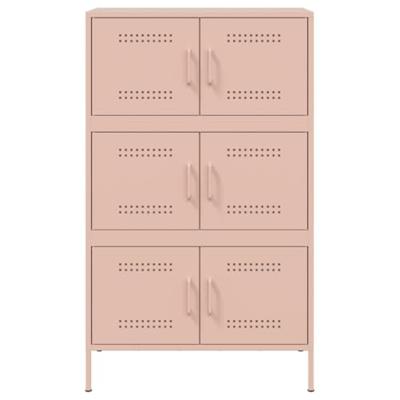 Hoge kast 68x39x113 cm staal roze - thumbnail