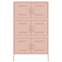 Hoge kast 68x39x113 cm staal roze - thumbnail