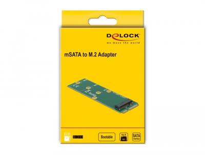 DeLOCK mSATA naar M.2 Key B Slot adapter