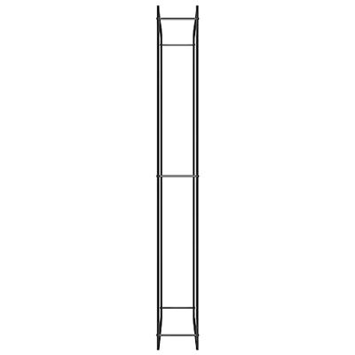 Haardhoutrek 110x28x214 cm staal matzwart - thumbnail