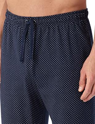 Heren pyjama extra lang - Blauw - NOS - Pyjama voor lange mannen - 100% katoen