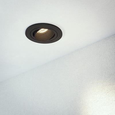 Philadelphia - Dimbare LED Inbouwspot - Excl. GU10 - Max. 5 Watt - Zwart - Kantelbaar - IP20 voor binnen - Rond Philadelphia - Dimbare LED Inbouwspot - Excl. GU10 - Max. 5 Watt - Zwart - Kantelbaar - IP20 voor binnen - Rond