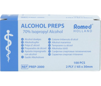 Romed Alcoholdoekjes 100 Stuks - thumbnail
