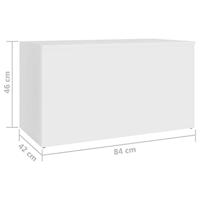 VidaXL Opbergkist 84x42x46 cm bewerkt hout wit - thumbnail