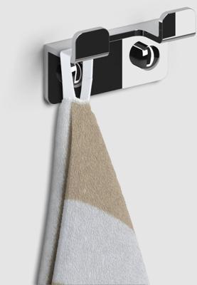 Clou Fold handdoekhaak dubbel 6,6x2,5x3,7cm chroom Clou Fold handdoekhaak dubbel 6,6x2,5x3,7cm chroom