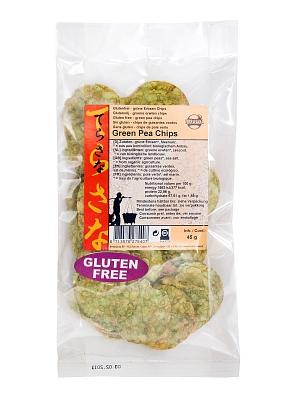 Groene erwtenchips bio