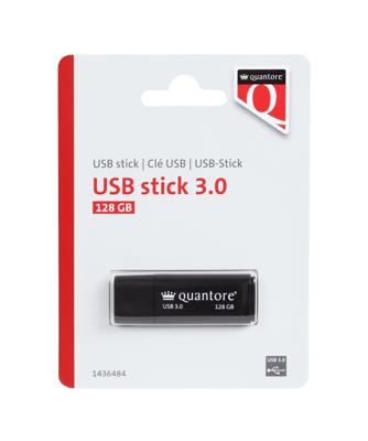 Usb-stick quantore 128gb 3.0 zwart