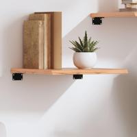 Wandschap 40x40x2 cm behandeld massief eikenhout lichtbruin - thumbnail