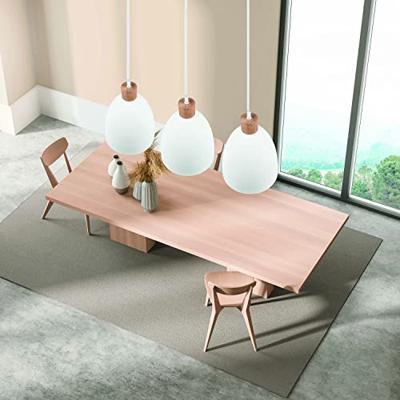 Trio HanglampJagger wit met houtbruin - R30681031