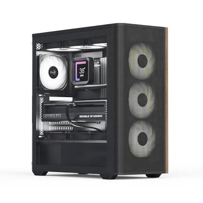 AeroCool D501A-G-BK-V2 Midi-tower PC-behuizing Zwart