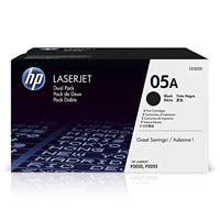 HP toner 05A, 2 300 pagina&apos;s, OEM CE505D, zwart, duopack - thumbnail
