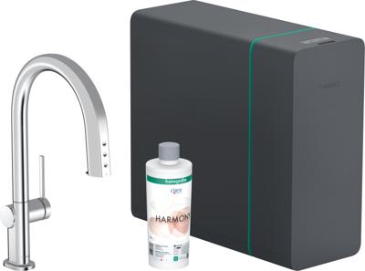 Hansgrohe Aqittura M91 Soda systeem 210, uittrekbare uitloop, 1jet, sBox, chroom