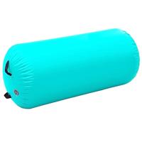 VidaXL Gymnastiekrol met pomp opblaasbaar 120x90 cm pvc groen - thumbnail