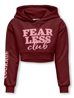 Kids ONLY winter hoodie meisjes - paars - KogDiana - cropped fit