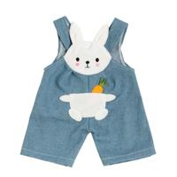 Heless Poppen tuinbroek met gestreept shirt bunny lou, 28-35 cm - thumbnail