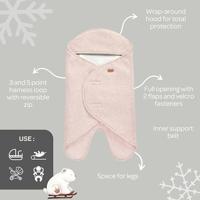 Deken BEABA Babynomade® met fleece voering roze (poederkleur) - thumbnail