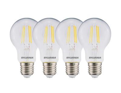 Sylvania Ledlamp - e27 - 470 lm - bol - doorzichtig - 4 stuks