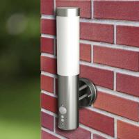 VidaXL Buitenwandlampen 2 st. met sensor roestvrij staal - thumbnail
