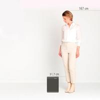 Brabantia Bo afvalemmer 7 liter met kunststof binnenemmer white - thumbnail