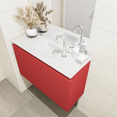 MONDIAZ OLAN 80cm toiletmeubel fire. LEX wastafel talc midden 1 kraangat