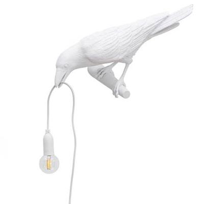 Seletti Bird Looking wandlamp links buiten wit Seletti Bird Looking wandlamp links buiten wit