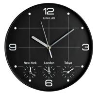 Wandklok unilux on time dia 30.5cm zwart/wit - thumbnail