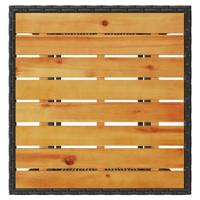 3-delige Bistroset met kussens poly rattan zwart - thumbnail