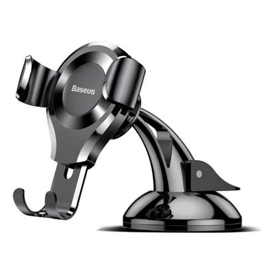 Baseus Osculum zwaartekracht autohouder voor telefoon (zwart)