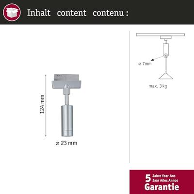 Paulmann 95551 95551 230V-railsysteemcomponenten Chroom (mat)