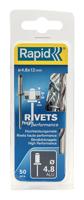 Rapid High performance blindklinknagels Ø4,8 x 12 mm, 50 stuks + boor - 5000388 - 5000388 - thumbnail