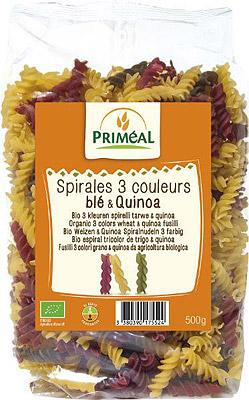 Primeal Organic fusilli 3 kleur tarwe quinoa bio 500 Gram