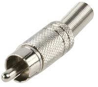 Valueline CC-010 Rca Plug + Prt. Metaal Verguld Rood - thumbnail