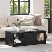 Salontafel Zwart eiken 100 x 50 x 36 cm Bewerkt hout - thumbnail