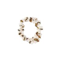 Edelsteen Splitarmband Tijgeroog/ Parel - thumbnail