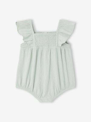 Babypakje voor meisjes van biologisch katoen blauwgroen Babypakje voor meisjes van biologisch katoen blauwgroen