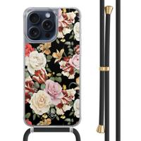iPhone 15 Pro Max hoesje met zwart koord - Flowerpower - thumbnail